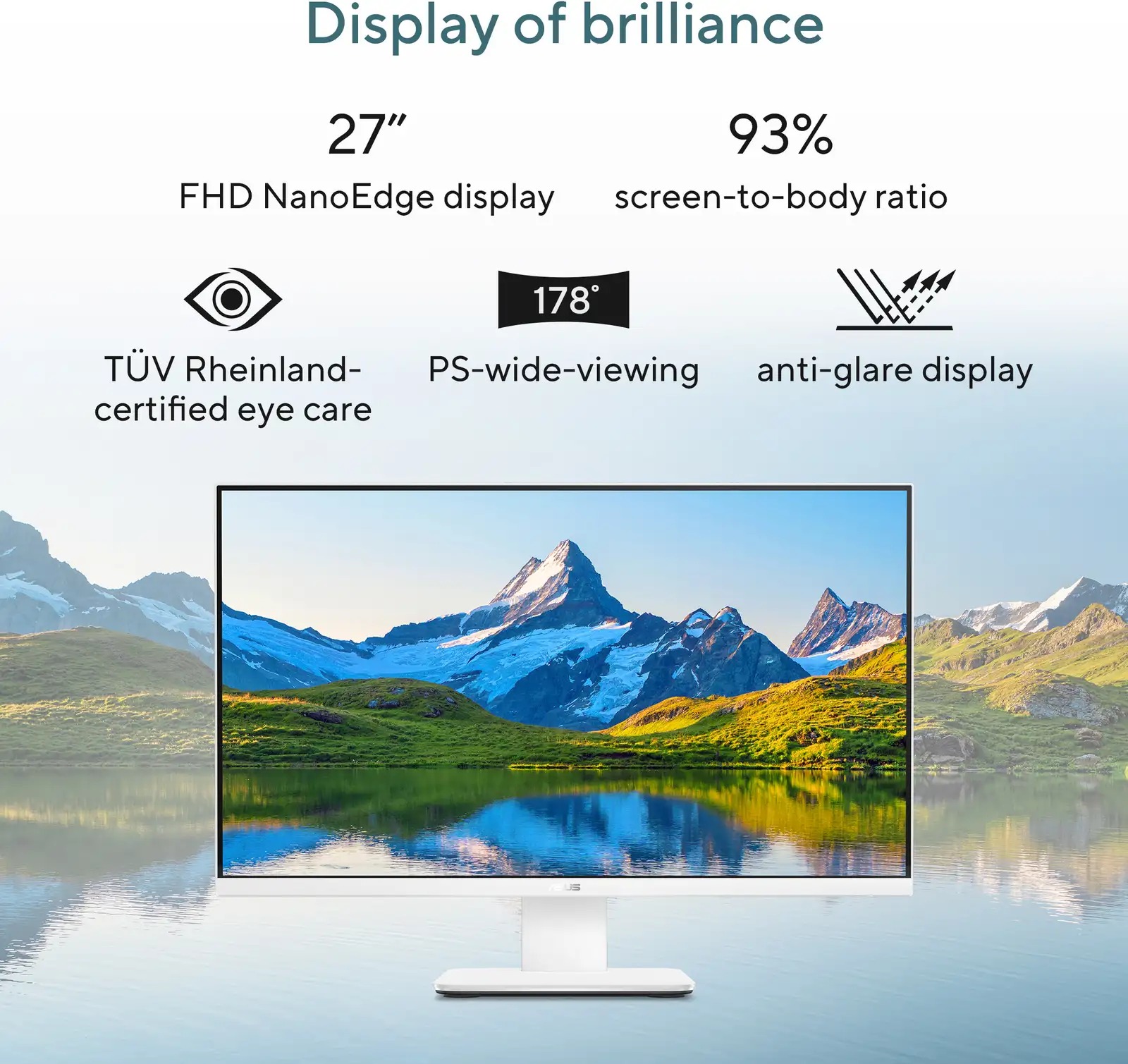 ASUS V400 AiO Series V470VA-KWPE005WS, All in One Desktop, 13th Gen Core i5 (16 GB DDR5/1 TB SSD/Windows 11 Home/27 Inch Screen/V470VA-KWPE005WS) with MS Office (White, 21 cm x 61.3 cm x 44.7 cm, 9 kg) - Image 4
